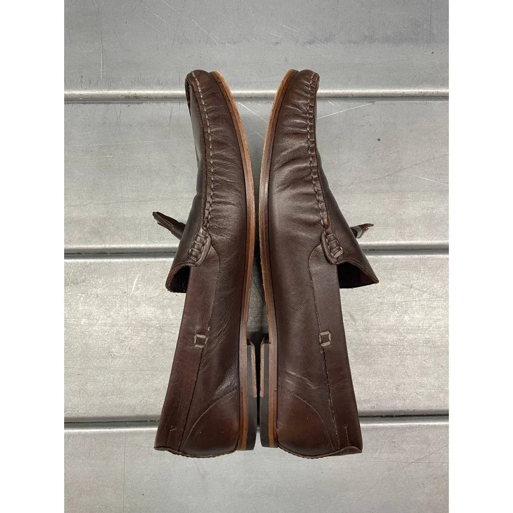 Poste Lavorazione Artigianale Loafers‎ Mens EU 42 US 9 Brown Leather Tassels